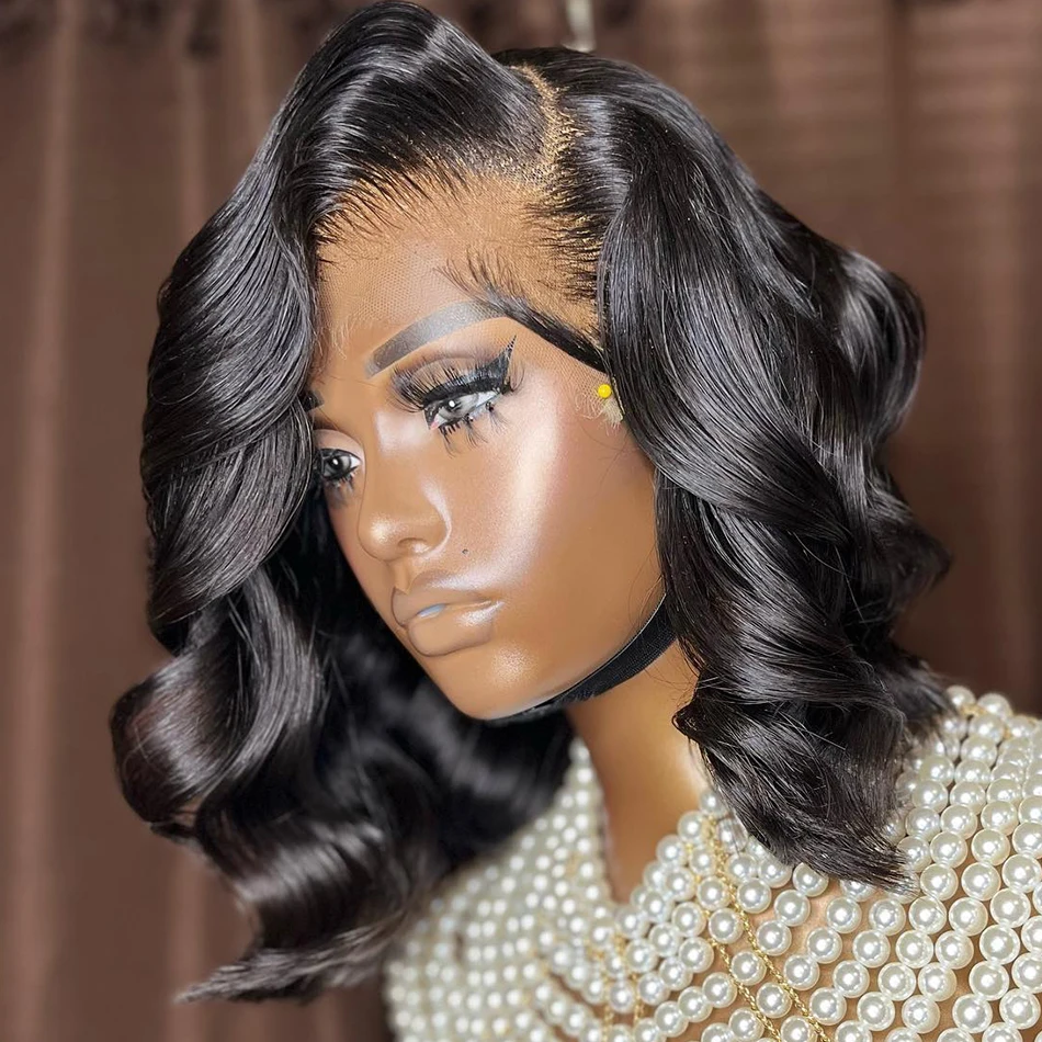 Melodie Transparent 13x4 13x6 Lace Front Human Hair Wigs Short Bob Body Wave Lace Frontal Glueless Ready To Wear 5x5 Closure Wig