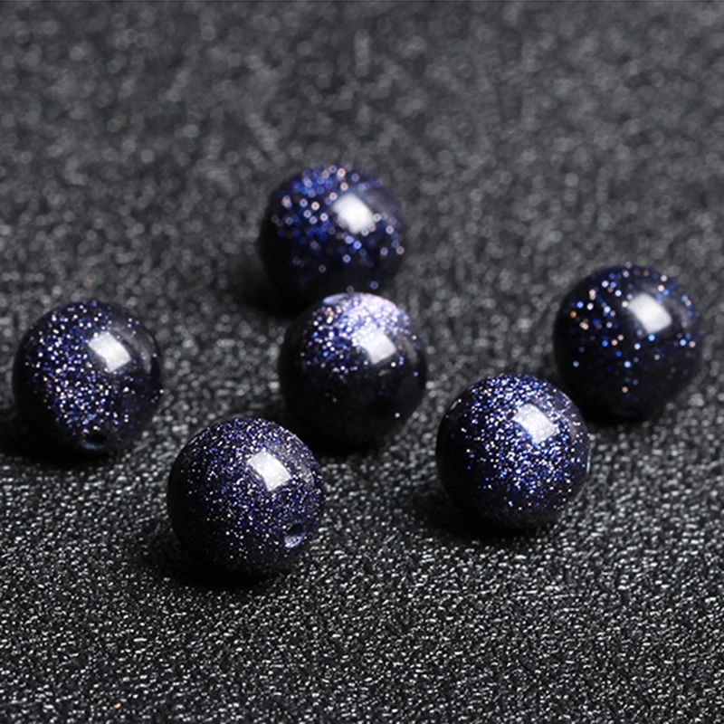 Blue sand stone loose beads