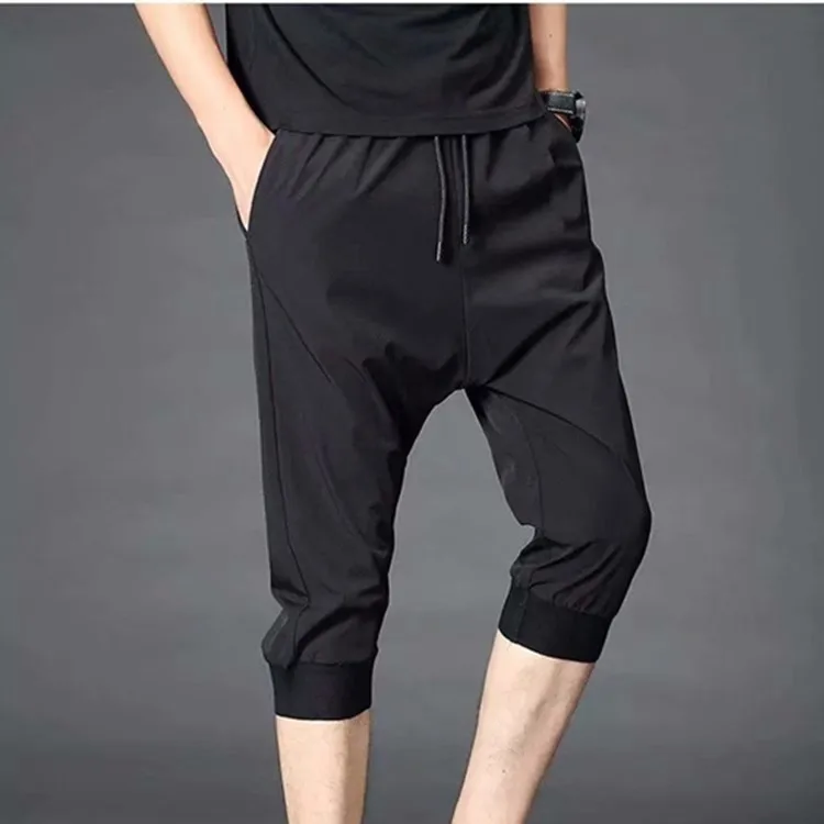 2026 Summer New Leggings Men's Casual Pants Sports Pants Thin Loose Cropped Pants
