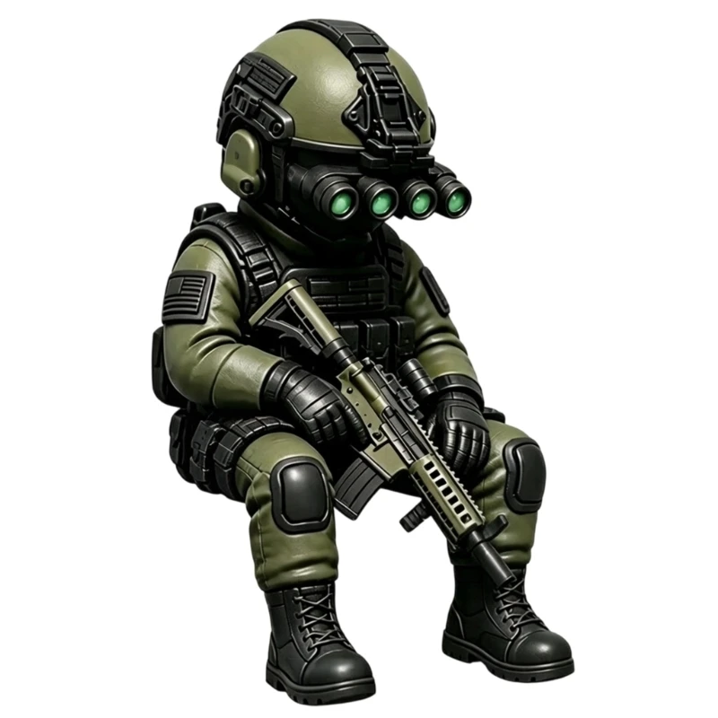 F68B Miniature Soldier Action Figure Collectible With Detailed Display Gear And Adjustable Poses For Display And Playing