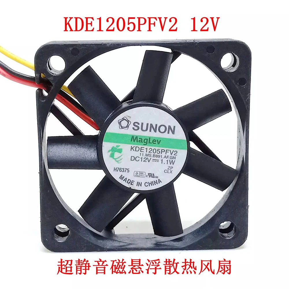 

for SUNON New KDE1205PFV2 5010 50mm 12V 1.1W 3 wire switch cooling fan 50*50*10mm