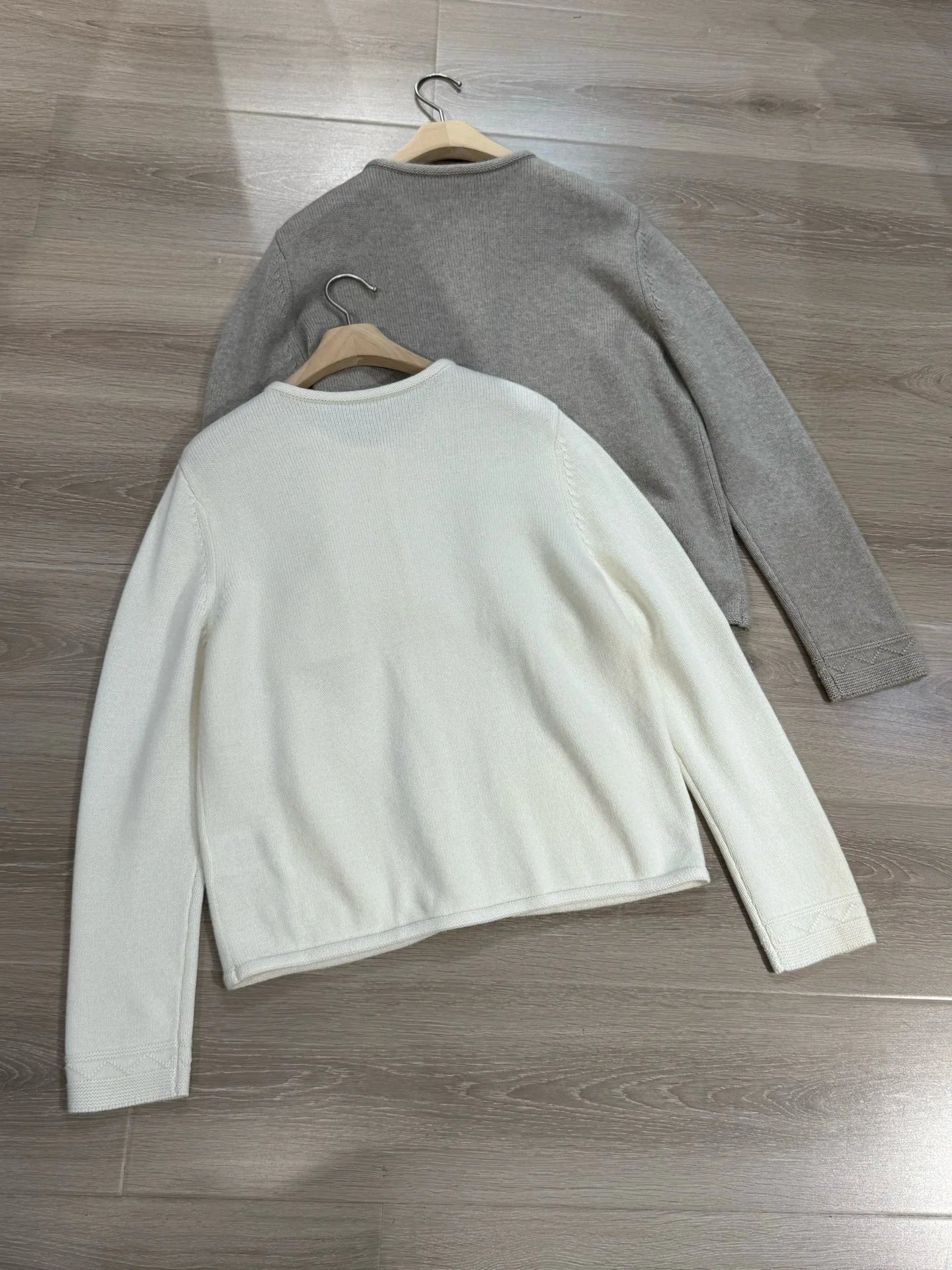 

25 Early Autumn New Retro Style Woven Jacquard Pocket Lock Edge 30% Cashmere 70% Wool Cardigan Jacket