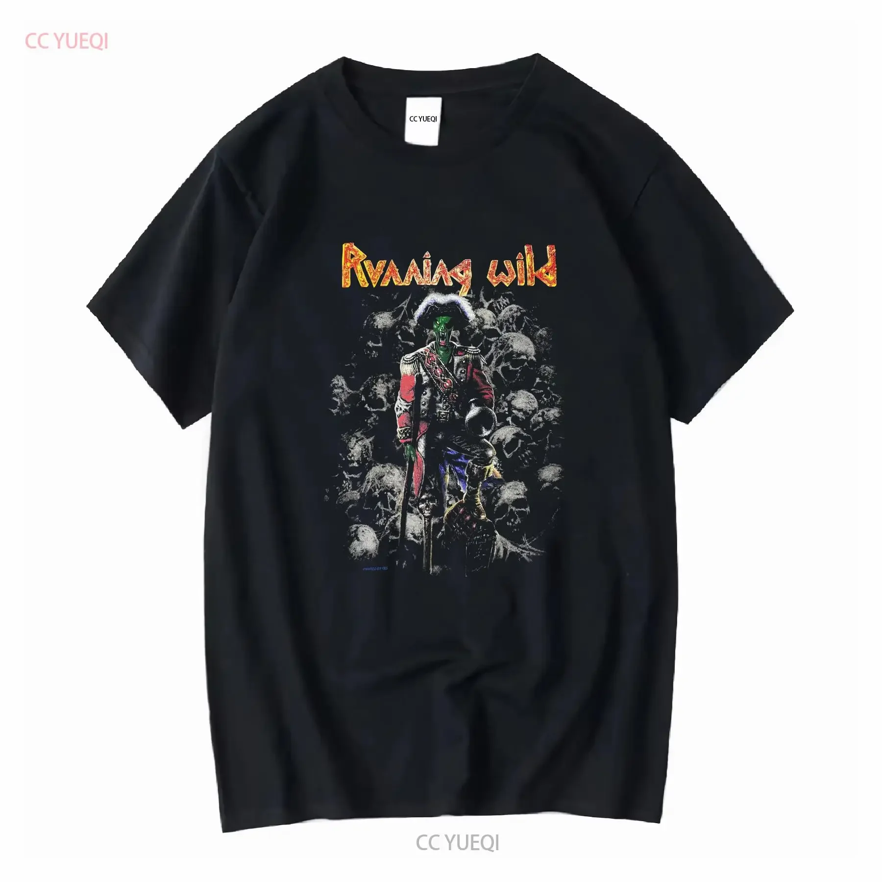 Running Wild Band Live On Stage Black T Shirt Cotton BK84 vintage Washed graphic Slightly Comfortable Stylish Casual Versatile