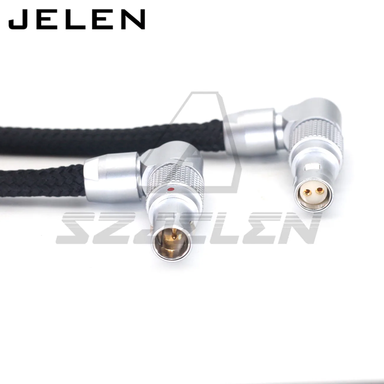 Adjustable Right-Angle 2-Pin Male to Elbow right angle 2pin female for RED komodo power cable