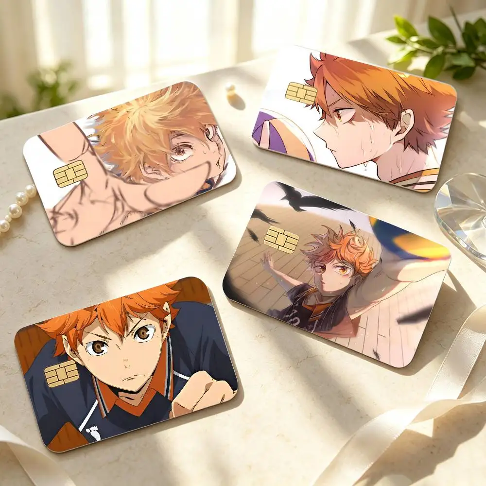 Shoyo Hinata H-Haikyuus  HD Credit Card Stickers Game Card Decal Small Chip Waterproof Sticker Gift Decor