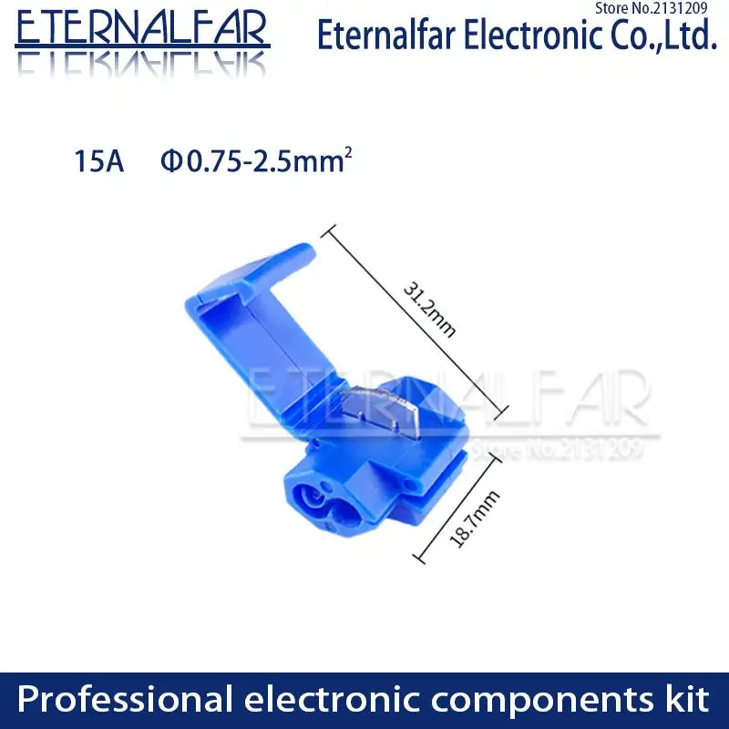 5V-220V Line Connector 10-24A Terminal Joint Blue Red Quick Connection Clip Wire Crimp Splitter Lip Break Clamp Soft Distributor