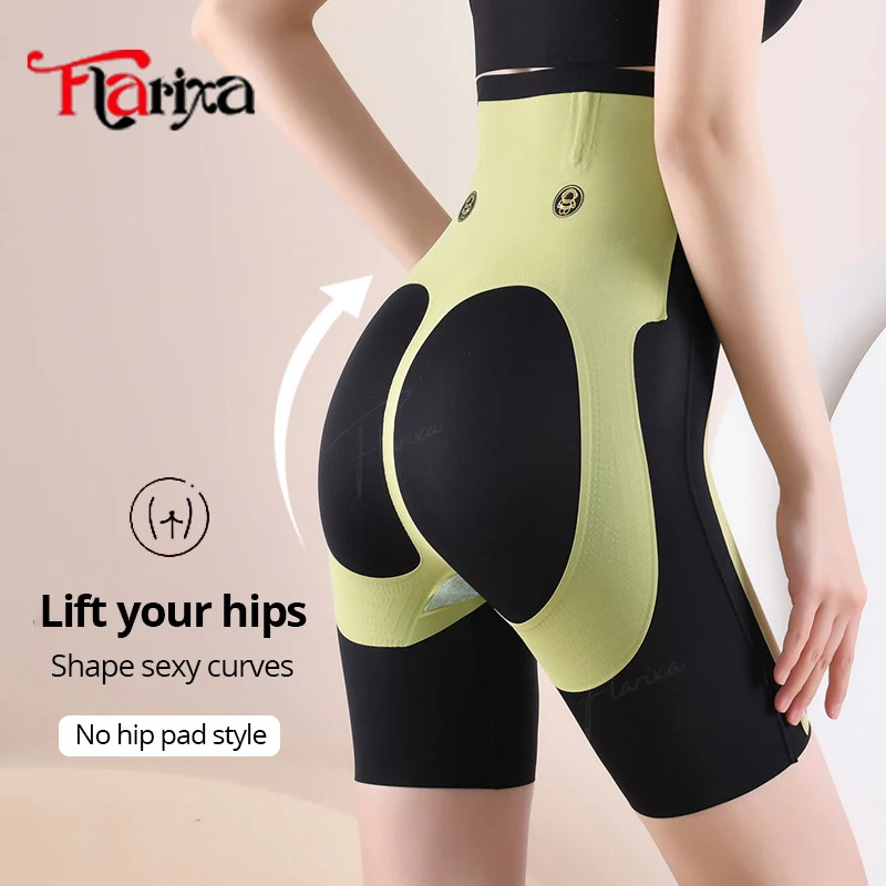 Flarixa Hip Pads Shapewear Fake Ass Push Up Panties for Buttocks High Waist Tummy Control Butt Lift Shorts Women Slimming Boxers