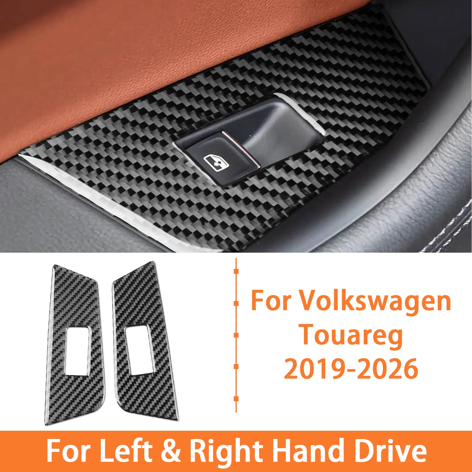 Voor Volkswagen Touareg 2019-2026 Carbon Fiber Interieur Accessoire Stickers Dashboard Ventilatieopeningen Center Console Versnellingspookpaneel