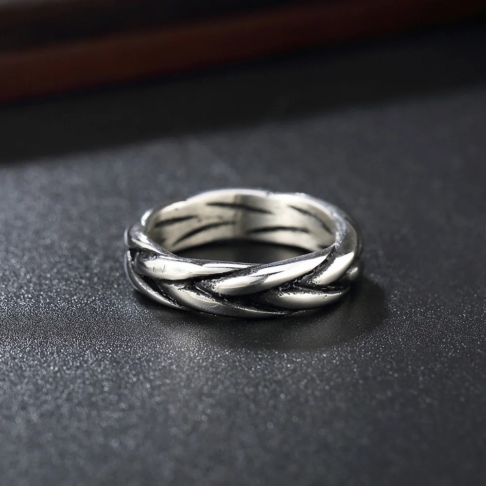 Vintage 316L Stainless Steel Celtic Knot Ring For Men Women Punk Hip Hop Fashion Simple Viking Ring Jewelry Gifts Wholesale