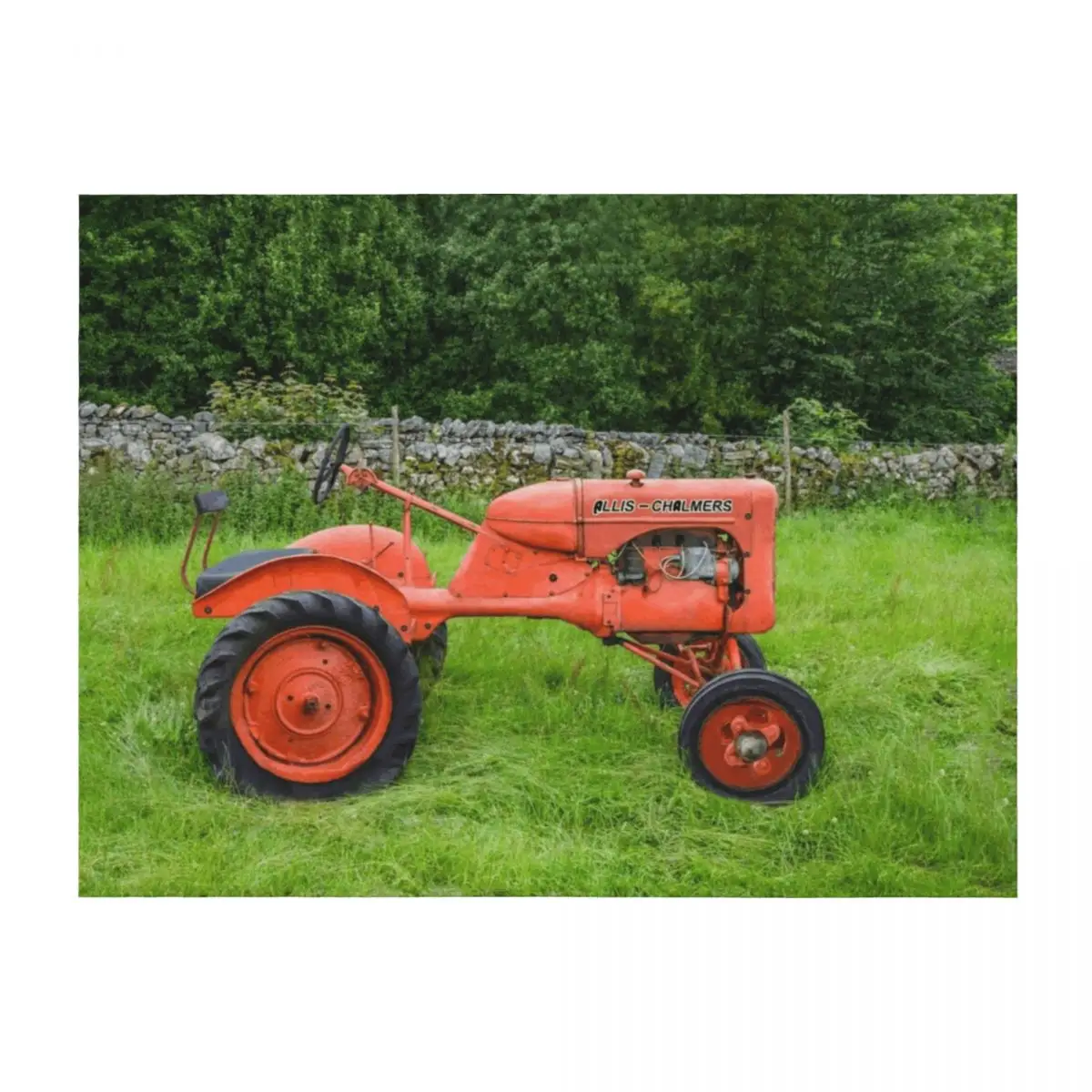 

Allis the orange tractor Throw Blanket Sofa Soft Beds Travel Soft Big Blankets