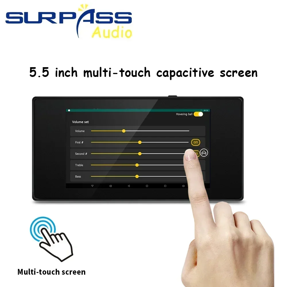 5.5 '' HD Touch Screen 2 zones volume control Smart Home Control Panel Android 8.1 System WiFi BT Wall Amplifier with RS485 USB