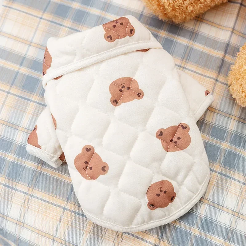 

Cute Winter Pet Clothes Warm Cotton Dog Jacket Fashion Cartoon Pattern Small and Medium-sized Dog Puppy Coat Dog Clothing