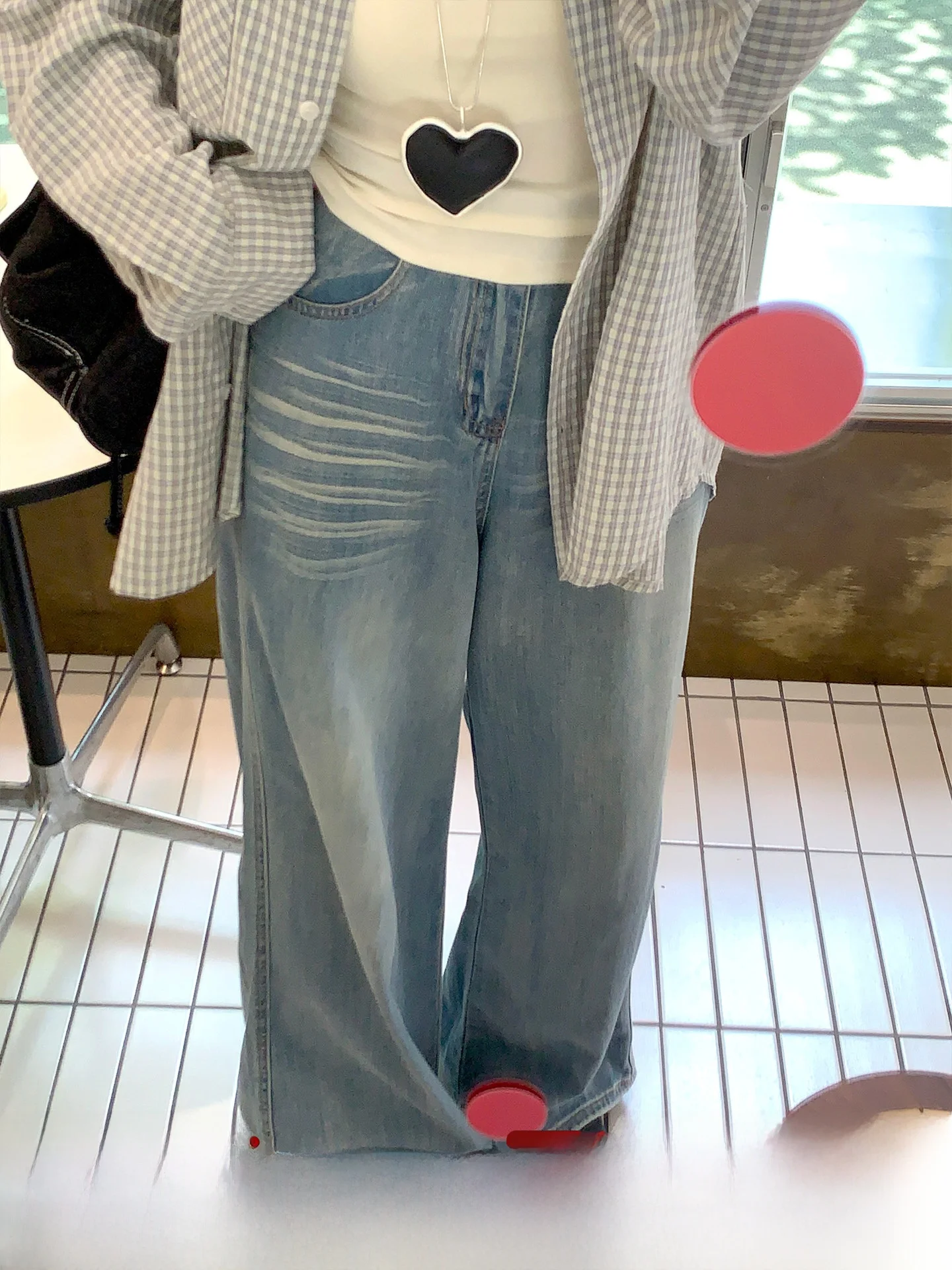 

Женские джинсы с высокой талией свободного кроя, винтажные синие, летние, повседневные, широкие брюки с высокой талией