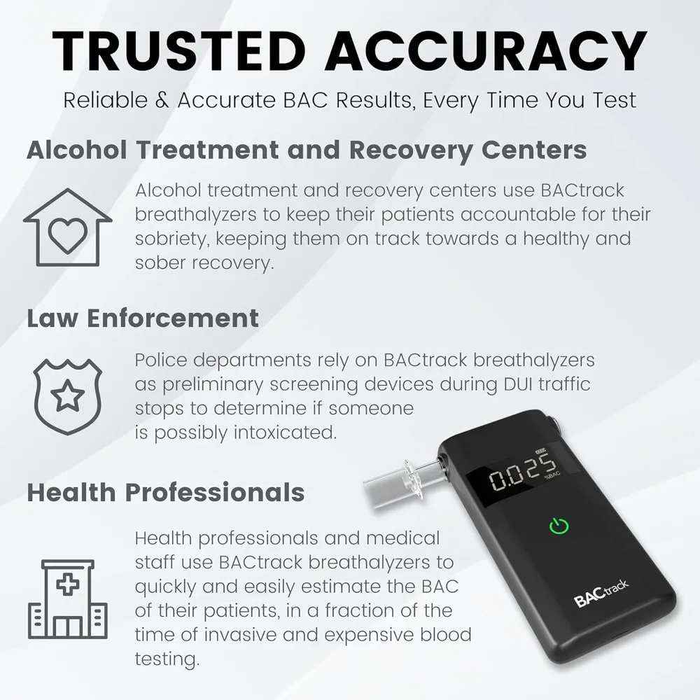 Scout Breathalyzer (2 Pack) | Professional Grade Accuracy | Portable Breath Alcohol Tester for Personal & Professional Use