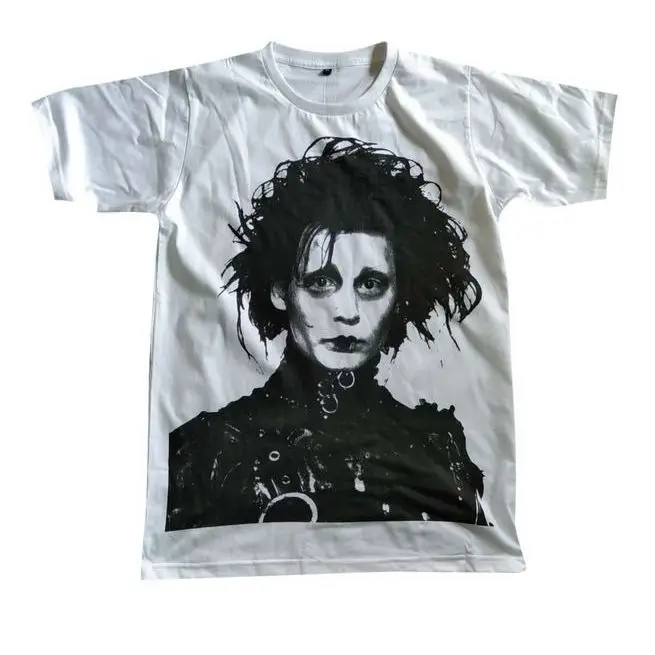 Gothic Style Short Sleeve T-Shirt Edward Scissor Hands Subculture Clothing American Retro Design Breathable Cotton round Neck