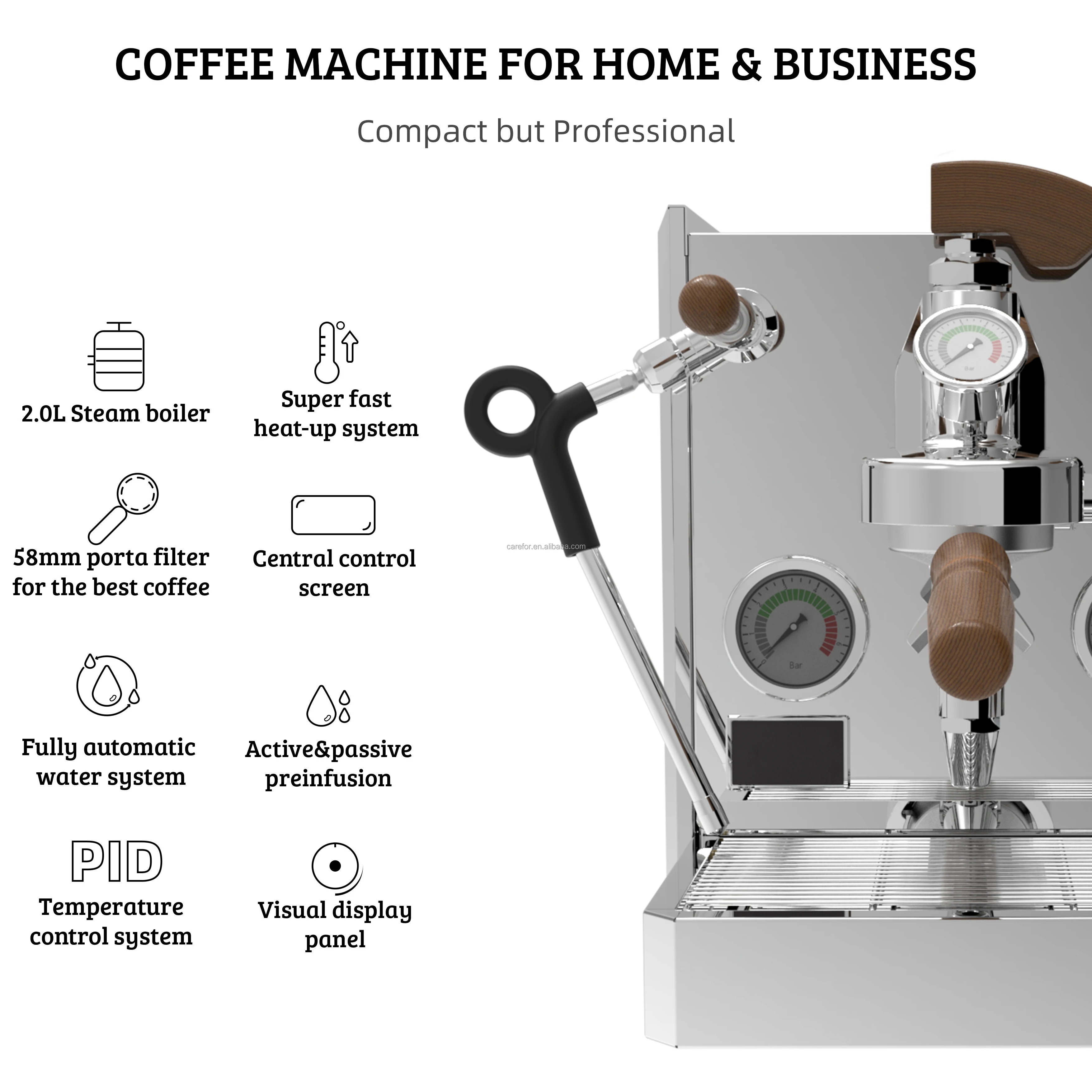 15 Bar Multi-Function Professional E61 1 Group Semi Automatic Espresso Lelit Coffee Machine
