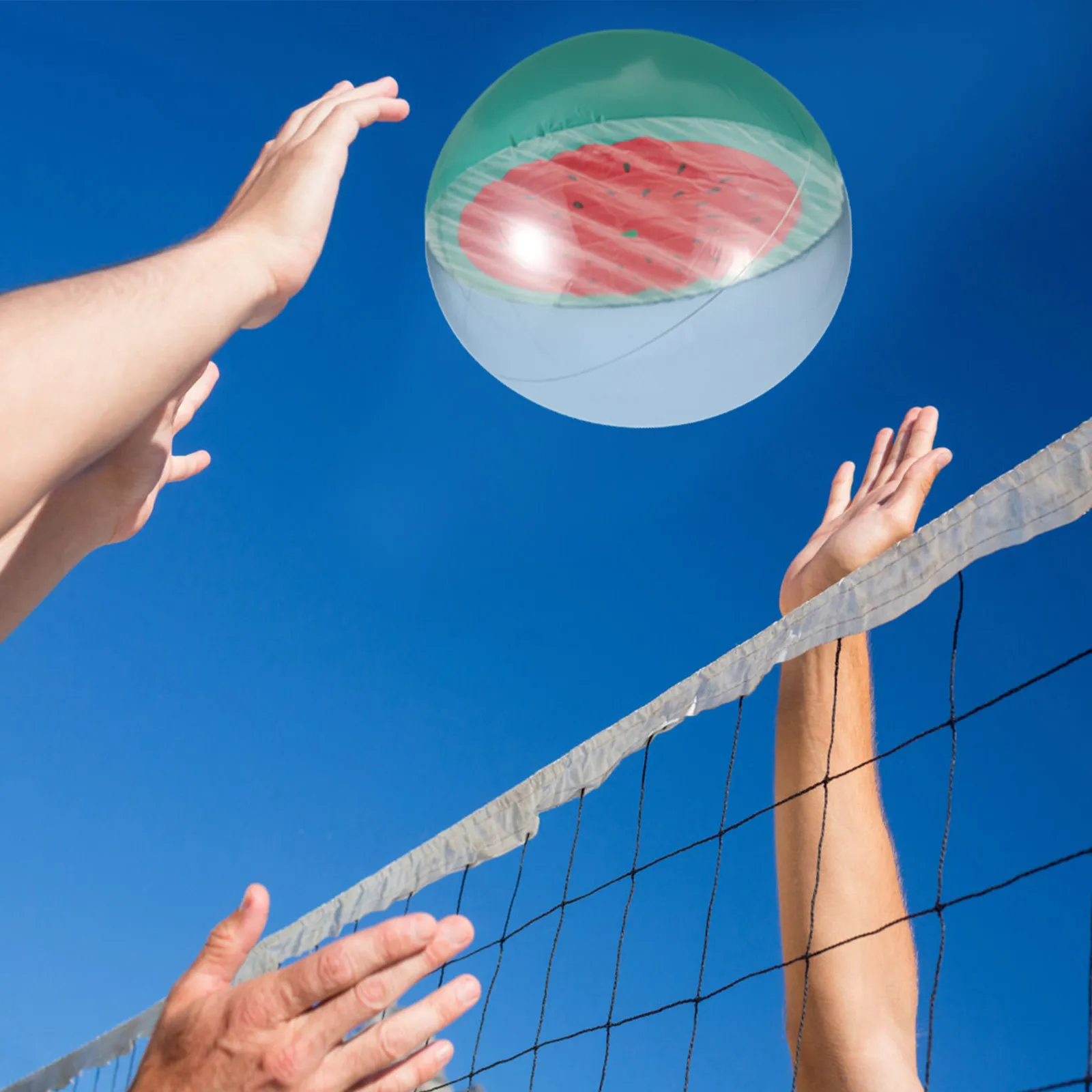 

1Pcs 3D Watermelon Inflatable Beach Ball PVC Waterproof Sunscreen Elastic Shiny Large Size Outdoor Water Playing Ball