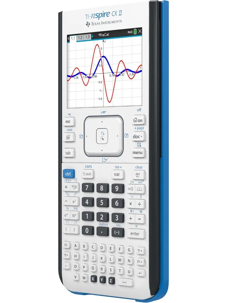 Instruments Calcolatrice grafica a colori TI-Nspire CX II con software per studenti (PC/Mac) Bianco 3,54 x 7,48