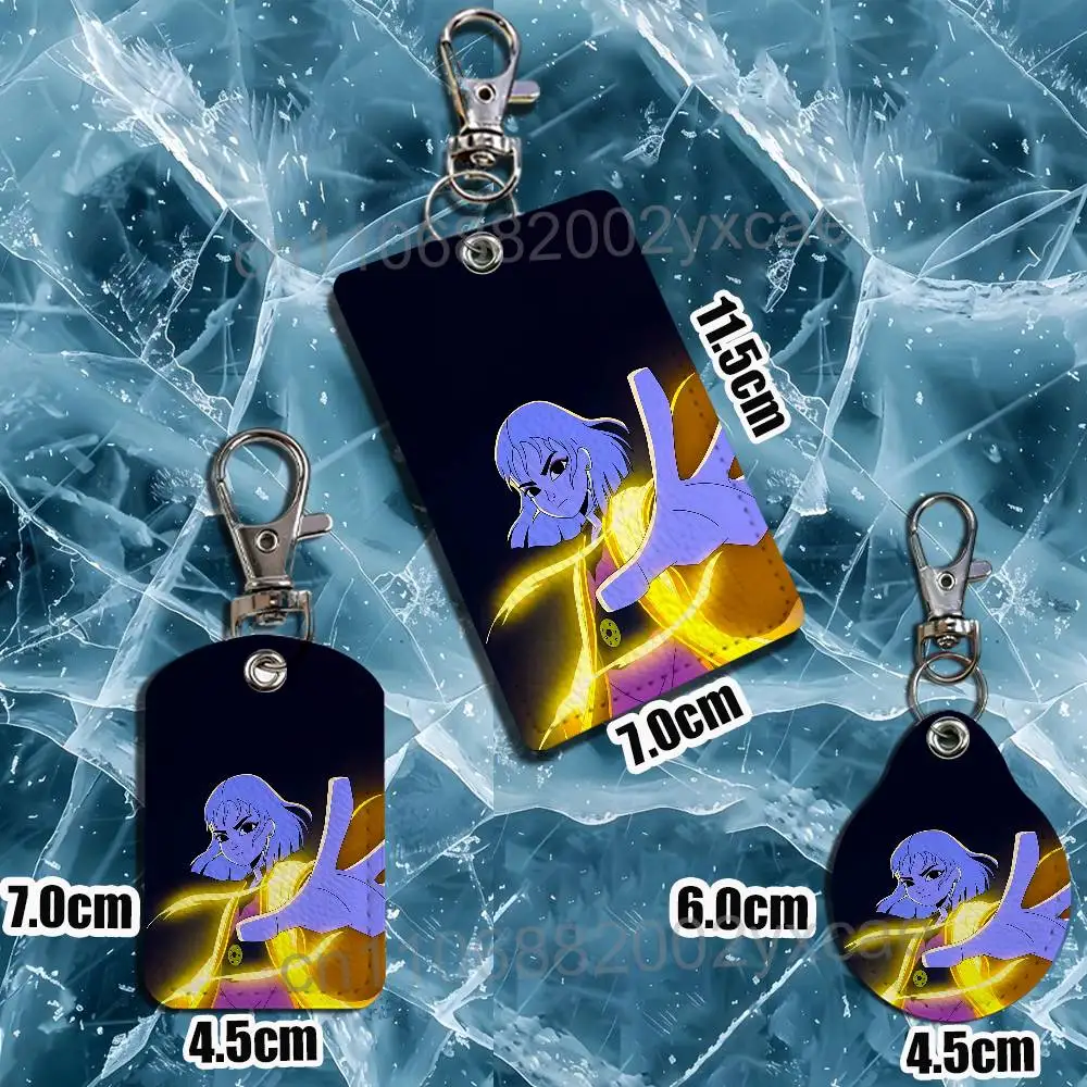 Jiangshi Underworld Jentry Chau Cartoon Movie Singer Game Anime Leather Card Holder Can Store Access Control ID Card Subway case view 3