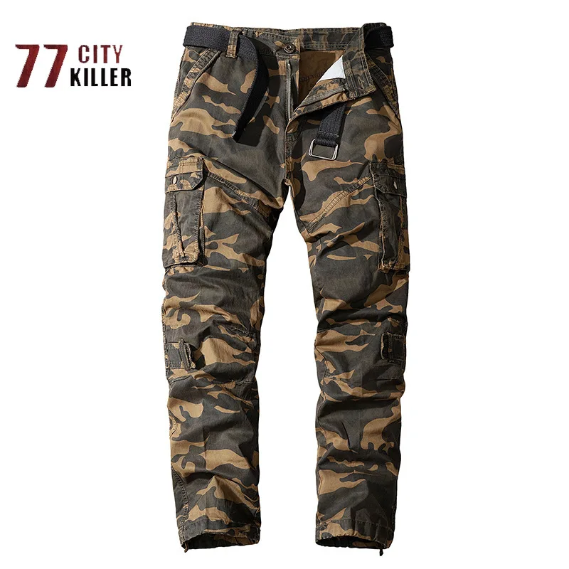 

Tactical Military Men's Pants High Quality Outdoor Jogging Cargo Pant Casual Army Camouflage Straight Solid Color Army Trousers
