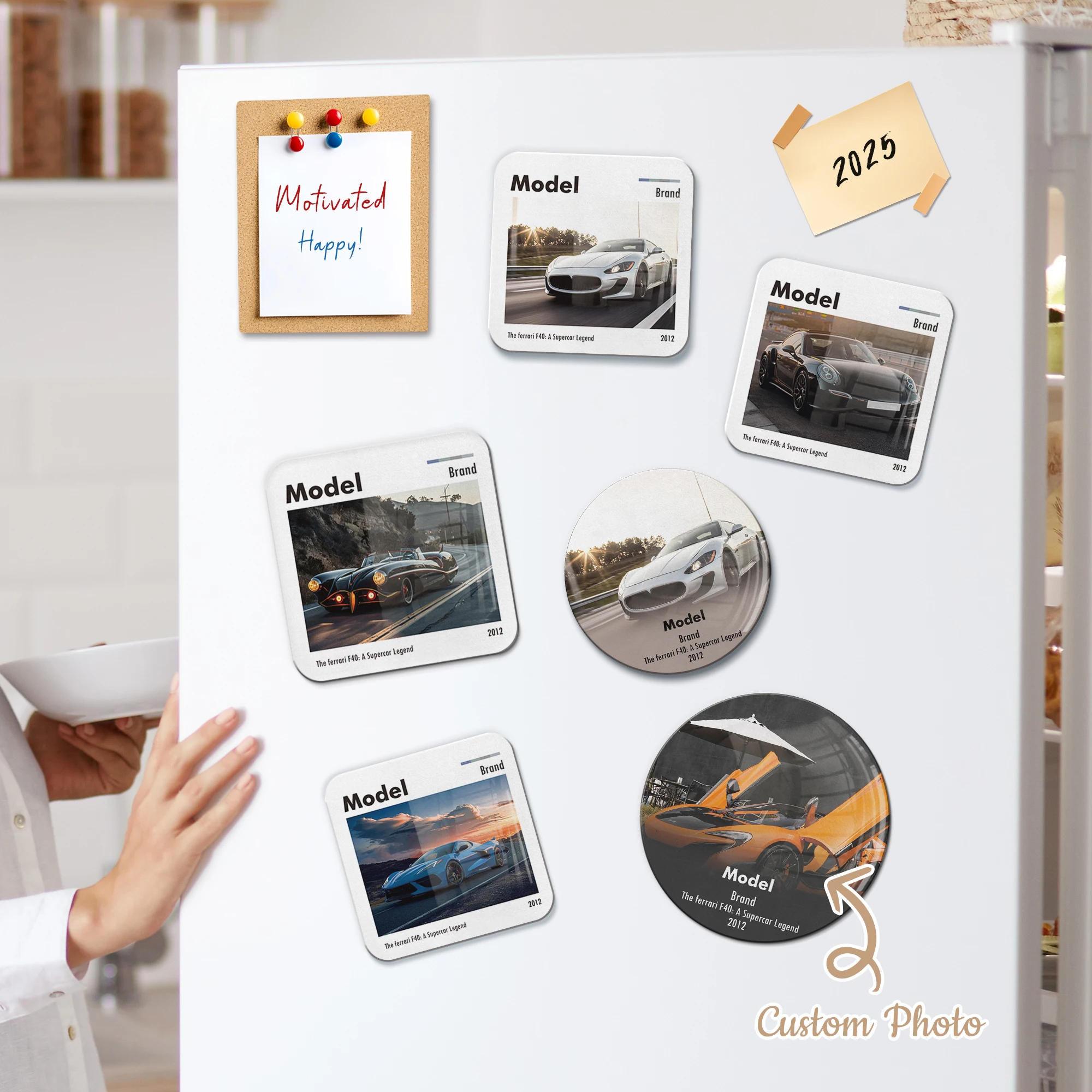 

Customized Exclusive Dream Car Acrylic Refrigerator Magnet Personalized Gift Home Kitchen Catering Whiteboard Home Decoration