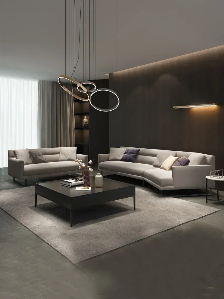 Simples Modern Down Shaped Tecido Sofá, Combinação de Canto, Designer