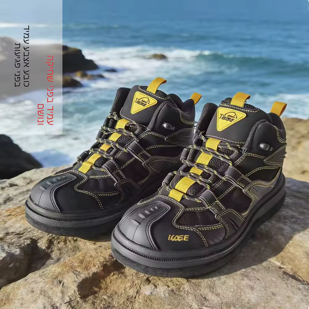New Men's Fiing oes Summer Anti-slip Felt Steel Nail ore Fiing oes Breathable Wear-resistant Slip Resistant Outdoor...