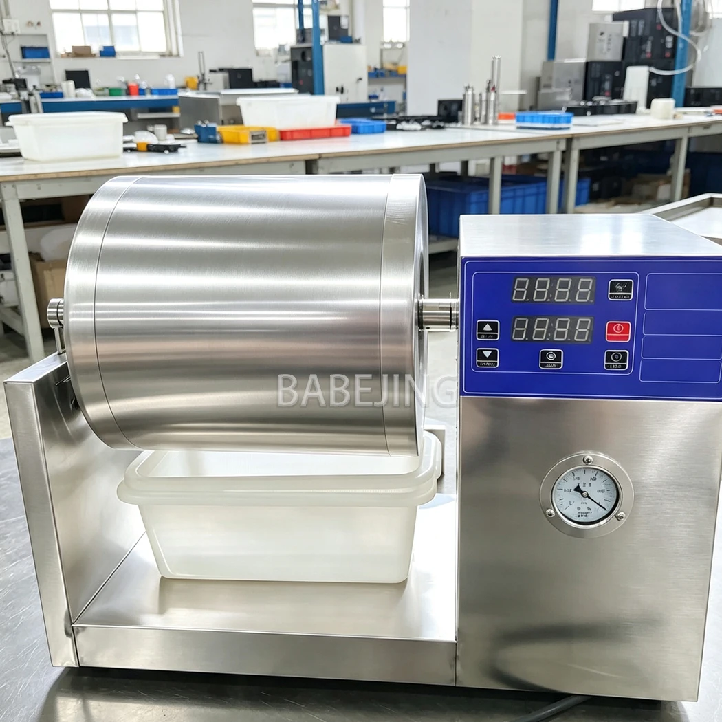 Electric Vacuum Meat Curing Machine Commercial Marinating Tumbler 200W for Food Shop Meat Pickling Business