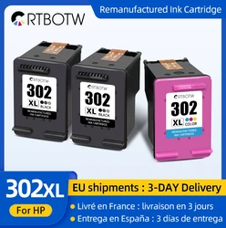 CRTBOTW 302 Cartuchos de Tinta Remanufacturado para HP302 XL Negro y Tricolor Alta Capacidad, Compatible con HP Envy 4520 4527 DeskJet 2130 3630 3636 3637