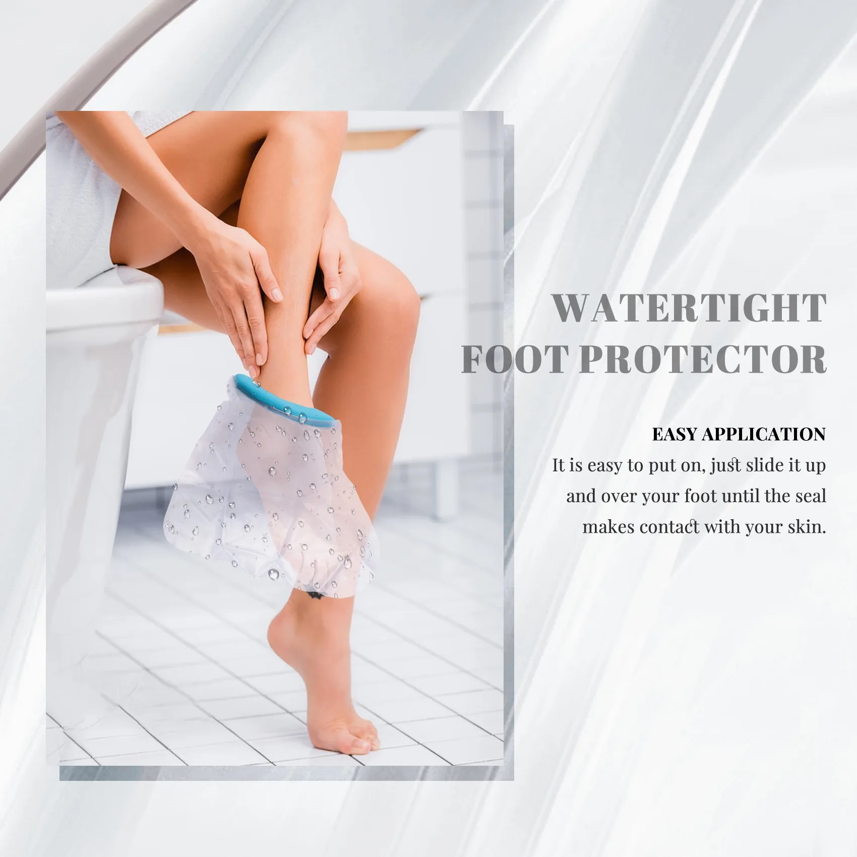 Watertight Foot Protector Bathing Waterproof Cover Shower Foot Rest Cast Covers for Shower Leg