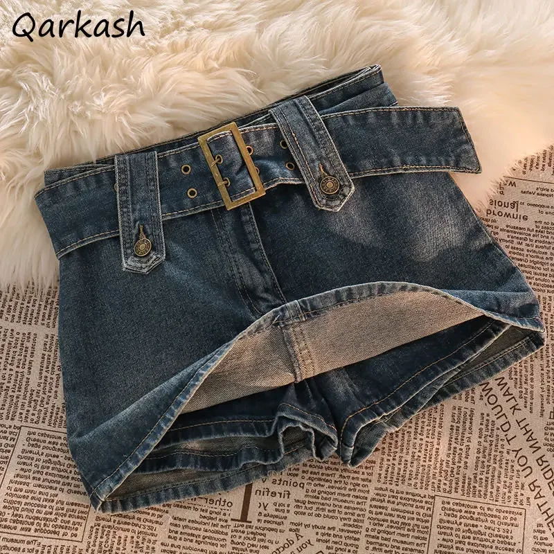 

S-3XL Denim Mini Skirts Women with Sashes Elegant Casual Y2k Clothes Faldas Ropa Mujer Vintage Sexy Cute A-line Harajuku Retro