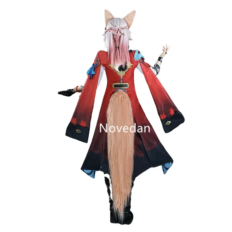 Honkai Star Rail Jiaoqiu Costume Cosplay Uniforme Scarpe Orecchie Coda Fan Prop Parrucca Cosplay Anime Gioco HSR Jiao Qiu Vestito Del Partito