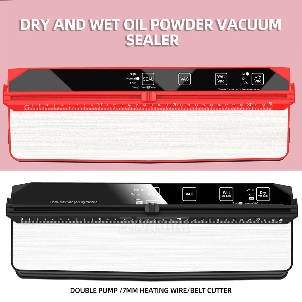 الكهربائية فراغ جهاز غلق أكياس الطعام التلقائي مضخة مزدوجة الحرارية ختم فراغ السدادة Sellado Al Vacío Seladora A Vácuo
