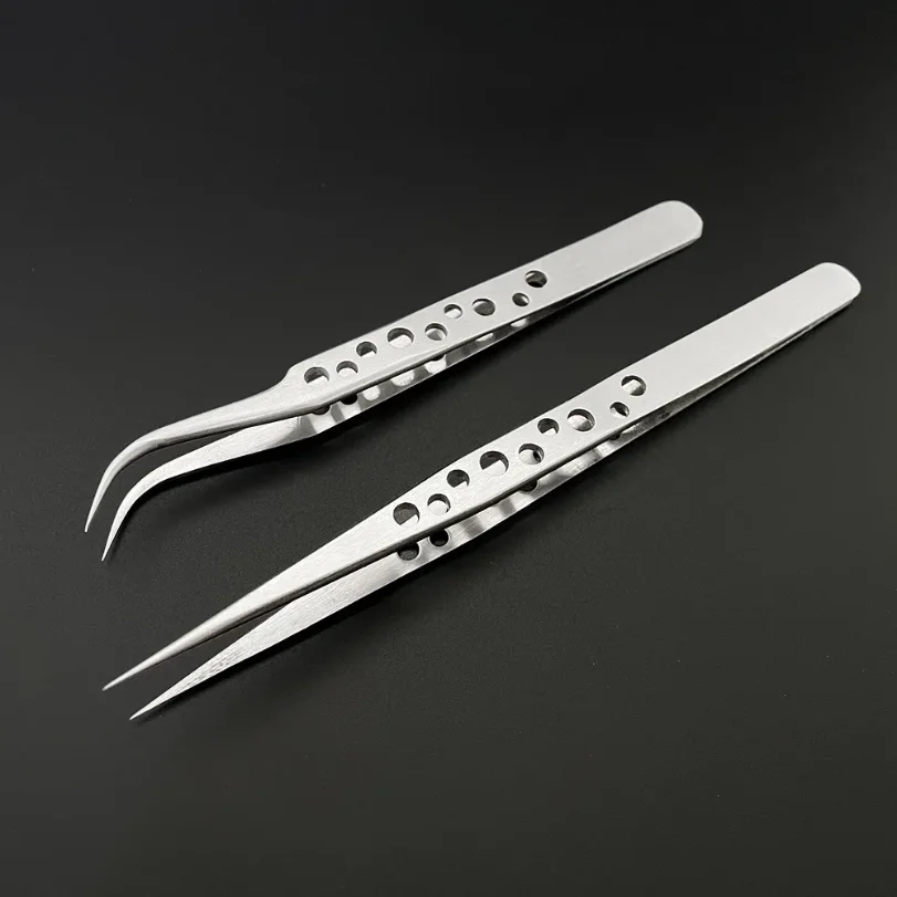 

Electronics Industrial Tweezers Precision Anti-static Curved Straight Tip Stainless Forceps Phone Repair Hand Tool sets