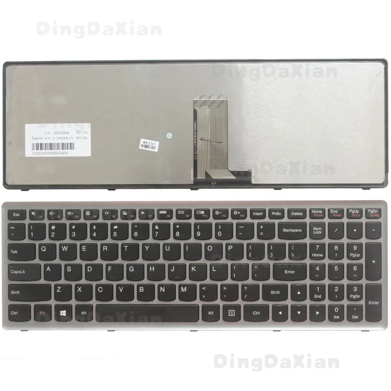 

НОВАЯ клавиатура для ноутбука Lenovo Ideapad Z710 U510, американская раскладка, без подсветки.