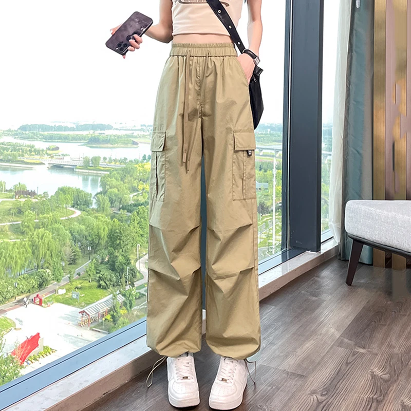 Fashion Women Joggers Pants Casual Female Chic Straight Cargo Pants Elastic Hig… - Image 6