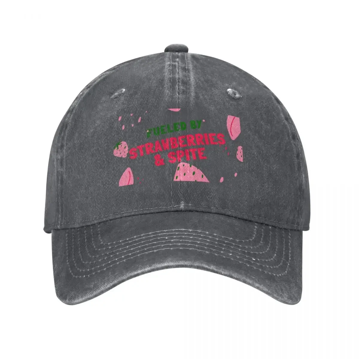 

fueled by strawberries & spite Baseball Cap Snapback Cap Beach Uv Protection Solar Hat Thermal Visor Women's Men's