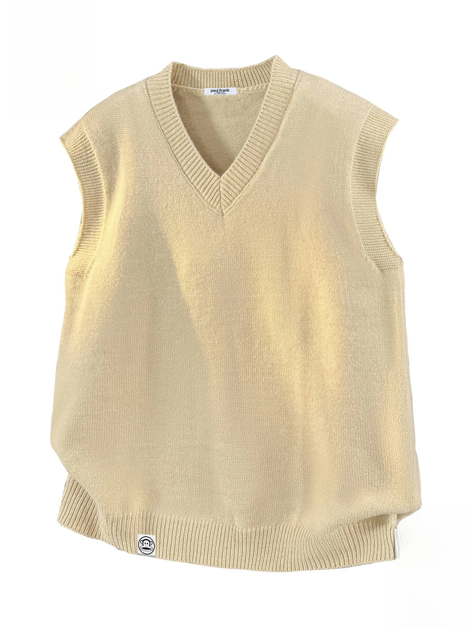 

Warm Knitted V-Ne Men's Vest Loose Fit Autumn Faion Casual Sle Animal Patterned Sweater for Youth