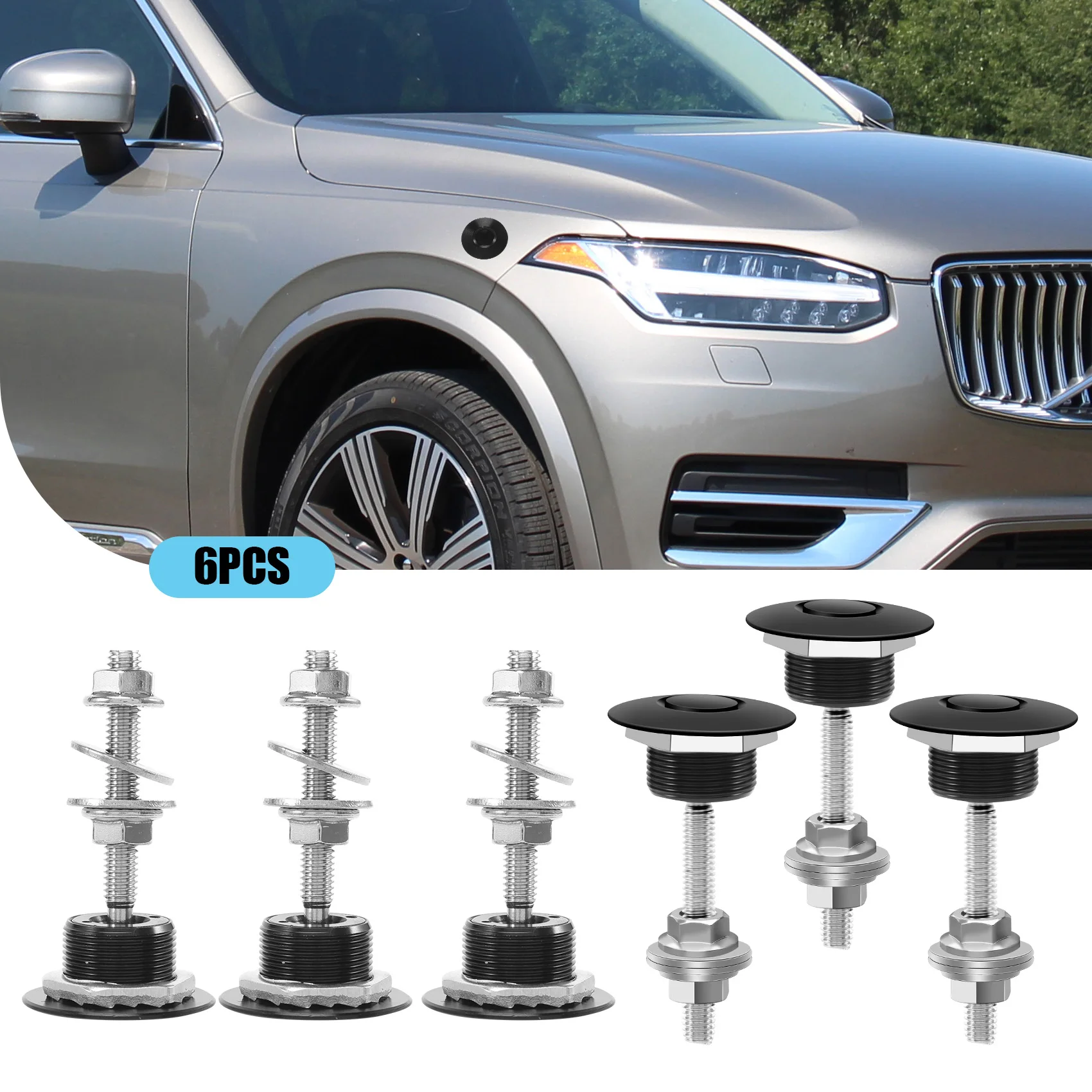 4х кнопочный быстросъемный зажим для бампера автомобиля