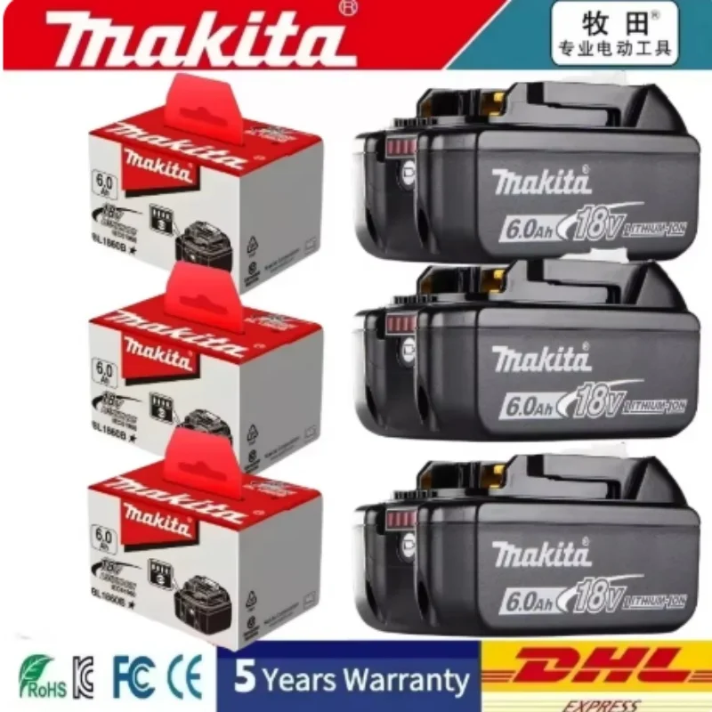 

100% Original/Genuine Makita 18V Battery,For Makita BL1830B BL1850B BL1850 BL1840 BL1860 BL1815 Replacement Lithium Battery