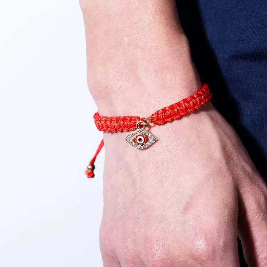 Evil Turkish Eye Bracelets Hand Braided Rope Red Thread String Bracelet Adjustable Charm Lucky Bracelet Friendship Jewelry