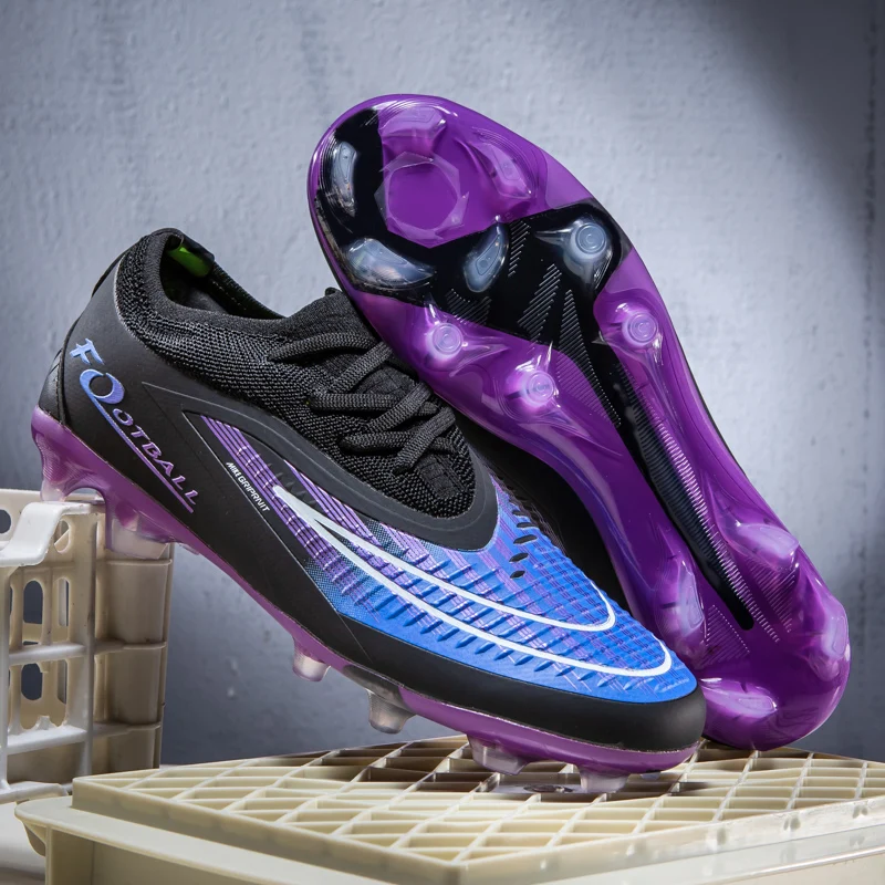

New Summer Football Shoes Long Spike Grass Football Shoes Training Competition Low Top Spike Sports Shoes For Men 35-45
