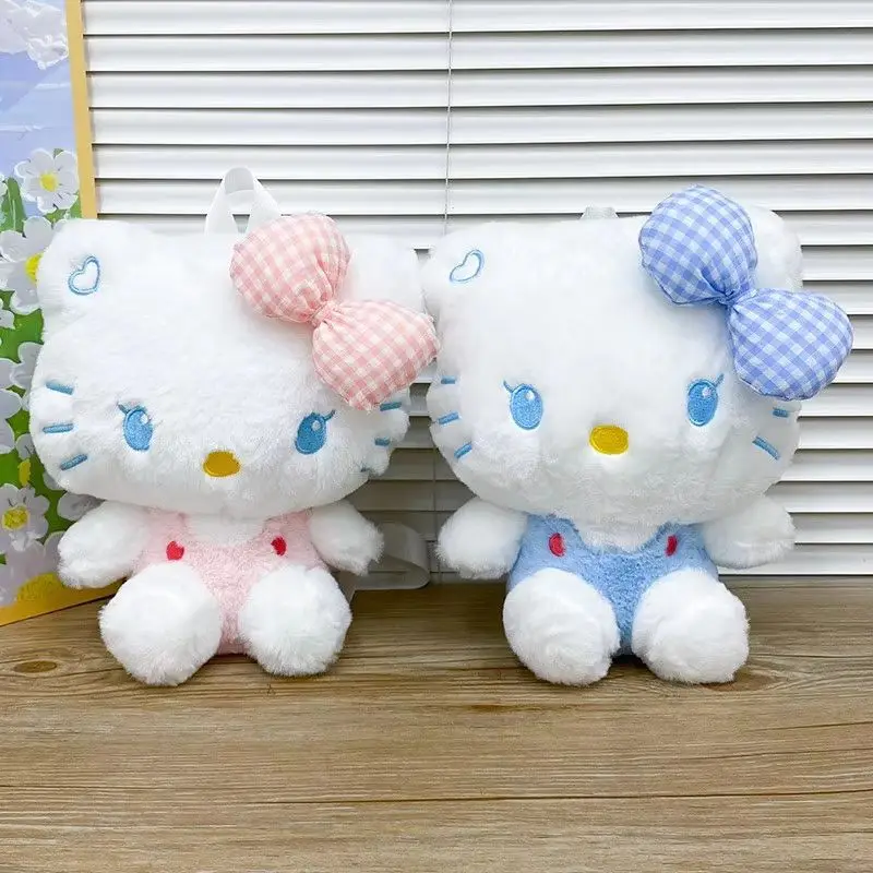 Kawaii Sanrio Hello Kitty Pluszowy plecak Kreskówka Śliczne dzieci Lalka Miękka torebka Tornister ze zwierzętami Mini torby Prezent urodzinowy i świąteczny