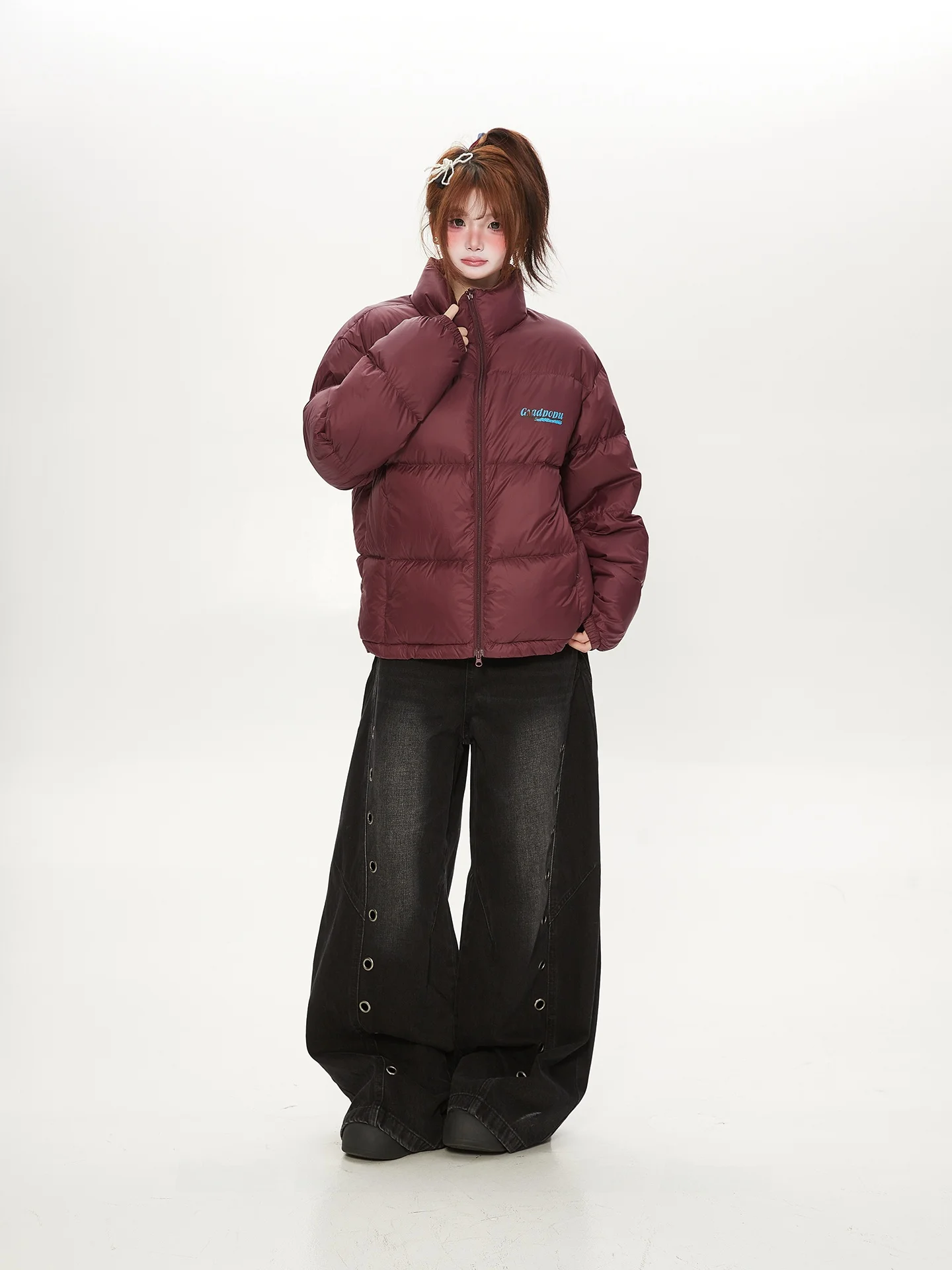 

Ретро-американская женская короткая пуховая куртка с наполнителем из пуха, теплая хлопковая куртка, модная зимняя верхняя одежда для пар