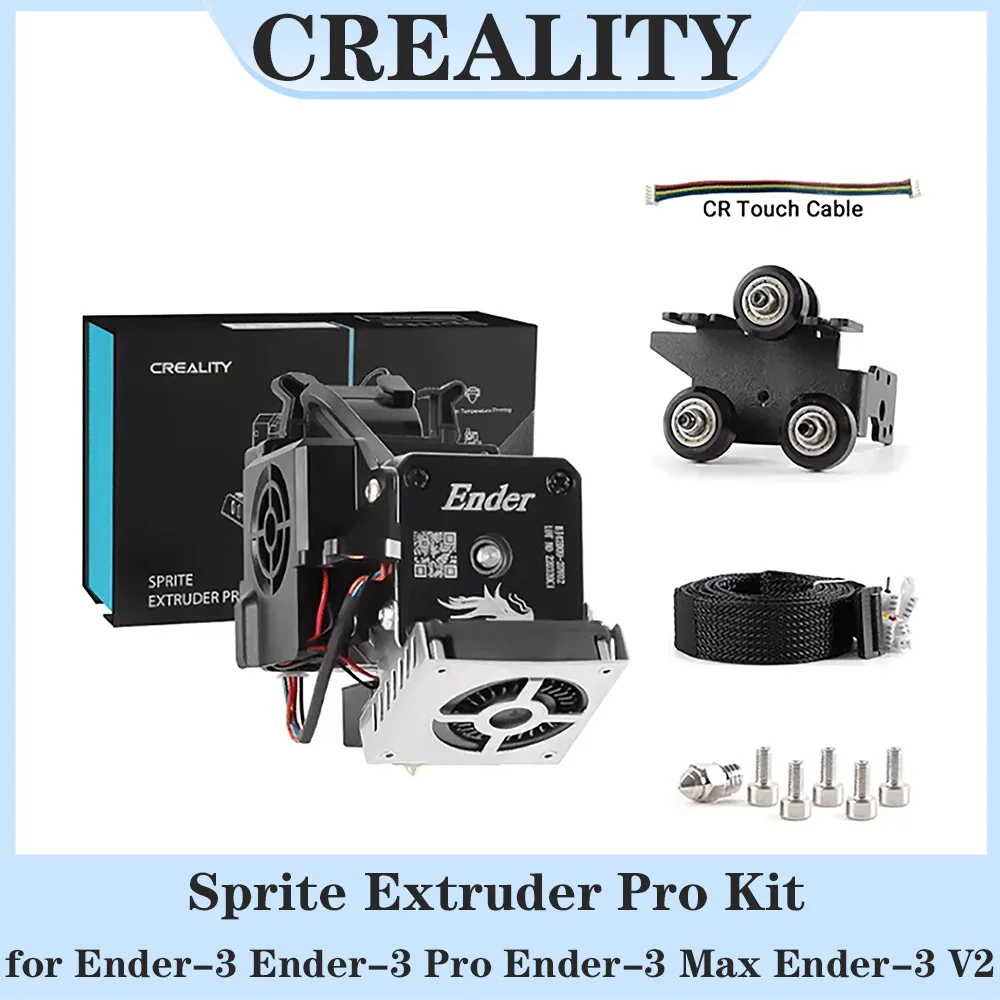 

Комплект экструдера CREALITY Sprite Pro Kit 300 ℃ Высокотемпературный экструдер с прямым приводом и передаточным числом 3:5:1 для принтеров серии Ender-3