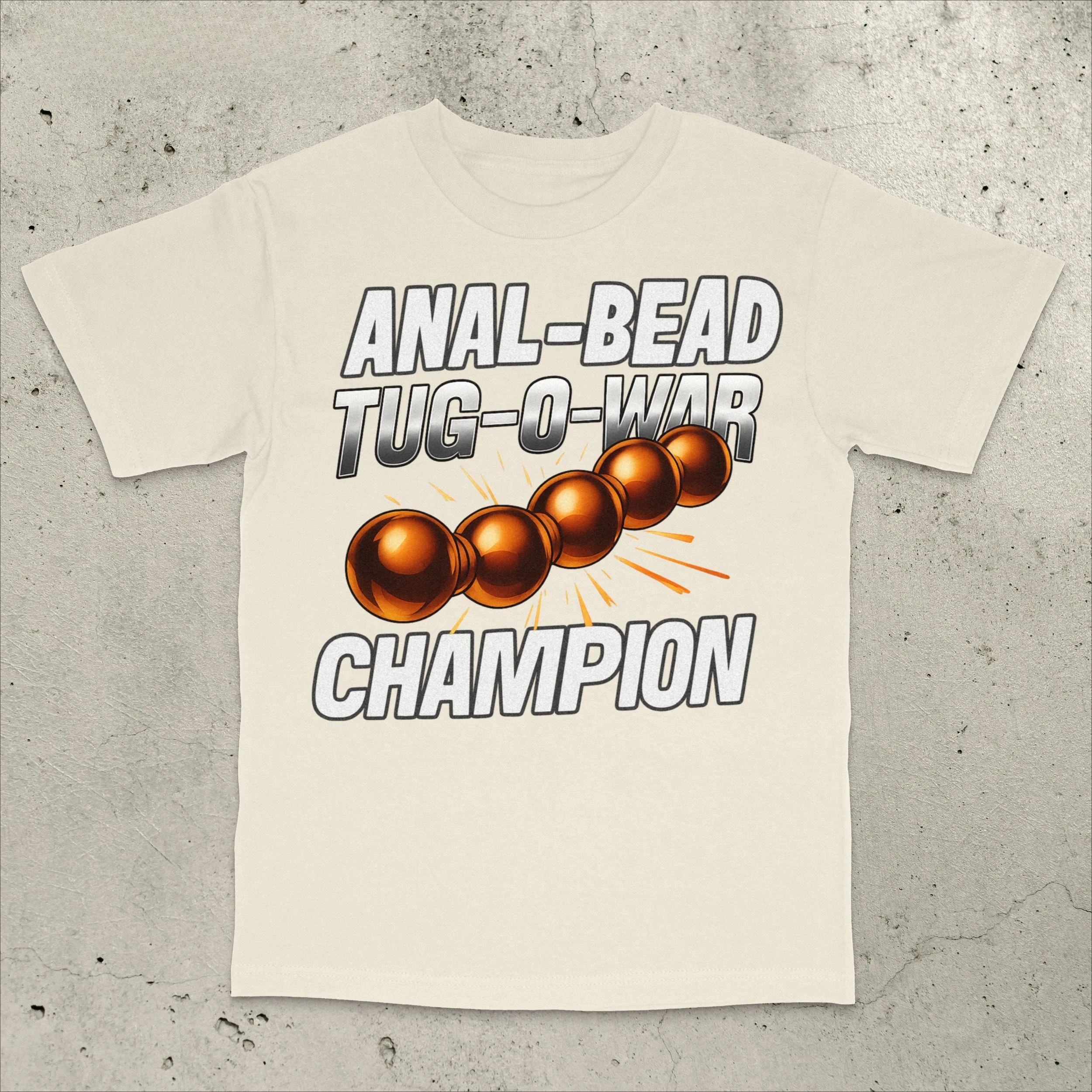 アナルビーズ引き綱ゲームの優勝者 面白いミームTシャツ メンズ＆レディース半袖コットンTシャツ 面白いシャツ 夏トップス メンズ服