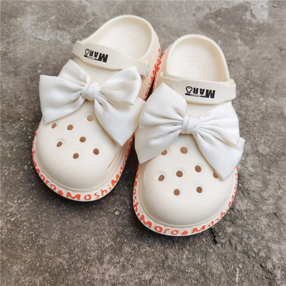 2Pcs Princess Fabric Bow Shoe Charms Large Fashion Colored Kids & Adult Slipper Shoe Buckles Decorative Fabric Accessories