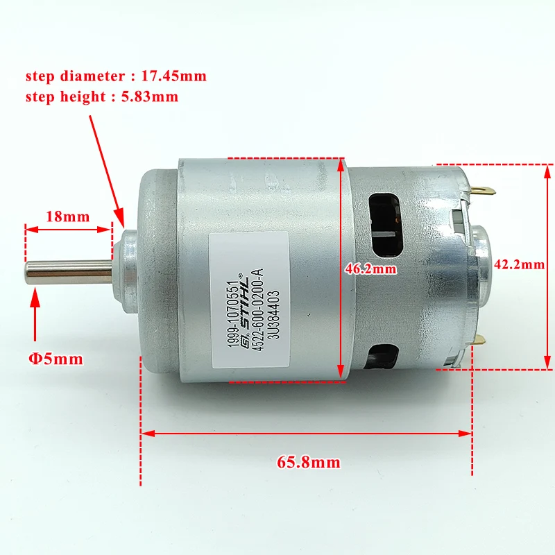 RS-775 Motor DC 12V-24V High Power Dual Ball Bearing Replace For BOSCH MAKITA DEWALT WORX HIKOKI HITACHI Drill Screwdriver