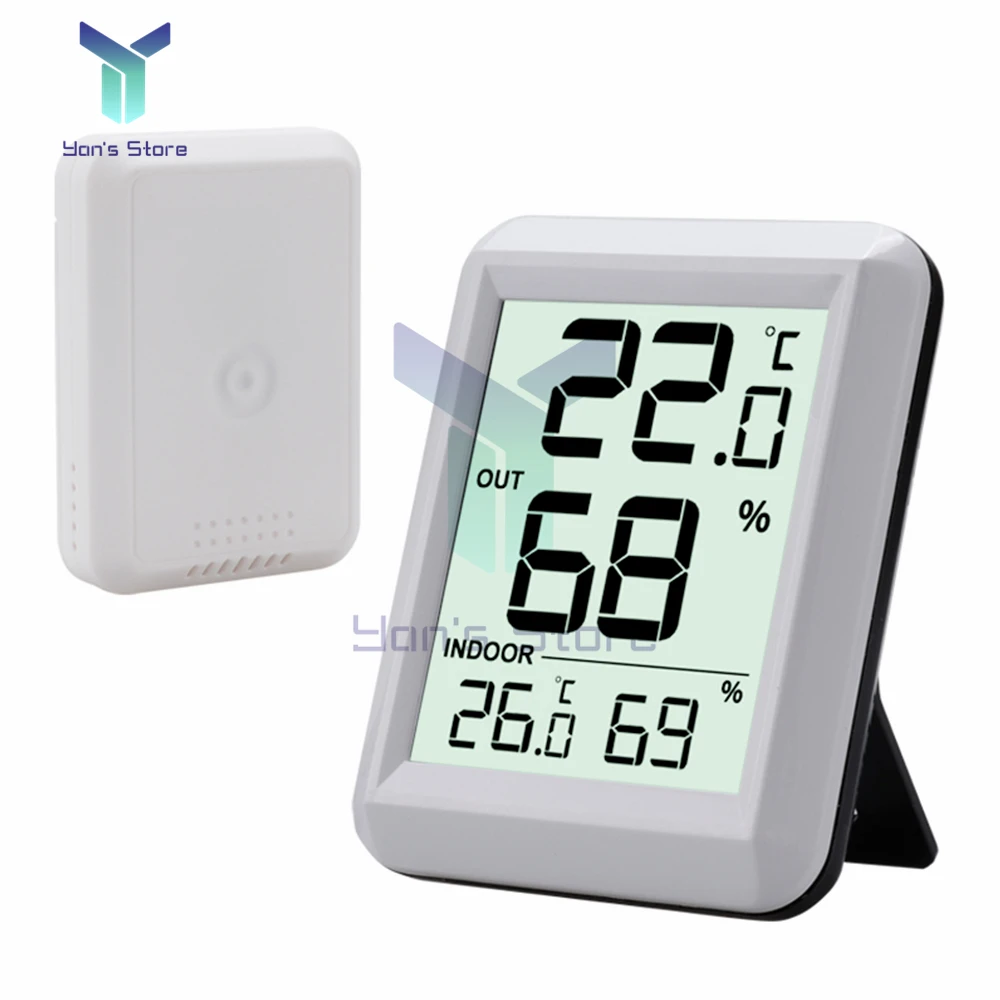 30M Kitchen Electronic thermometer Wireless Digital Indoor Outdoor Thermometer Hygrometer Weather Station for Home Bedroom