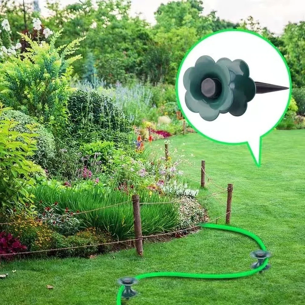 For Directing Hoses Around Lawns Green Black Garden Hose Guide Wheel Garden Tubing Roller Sturdy Plastic Construction